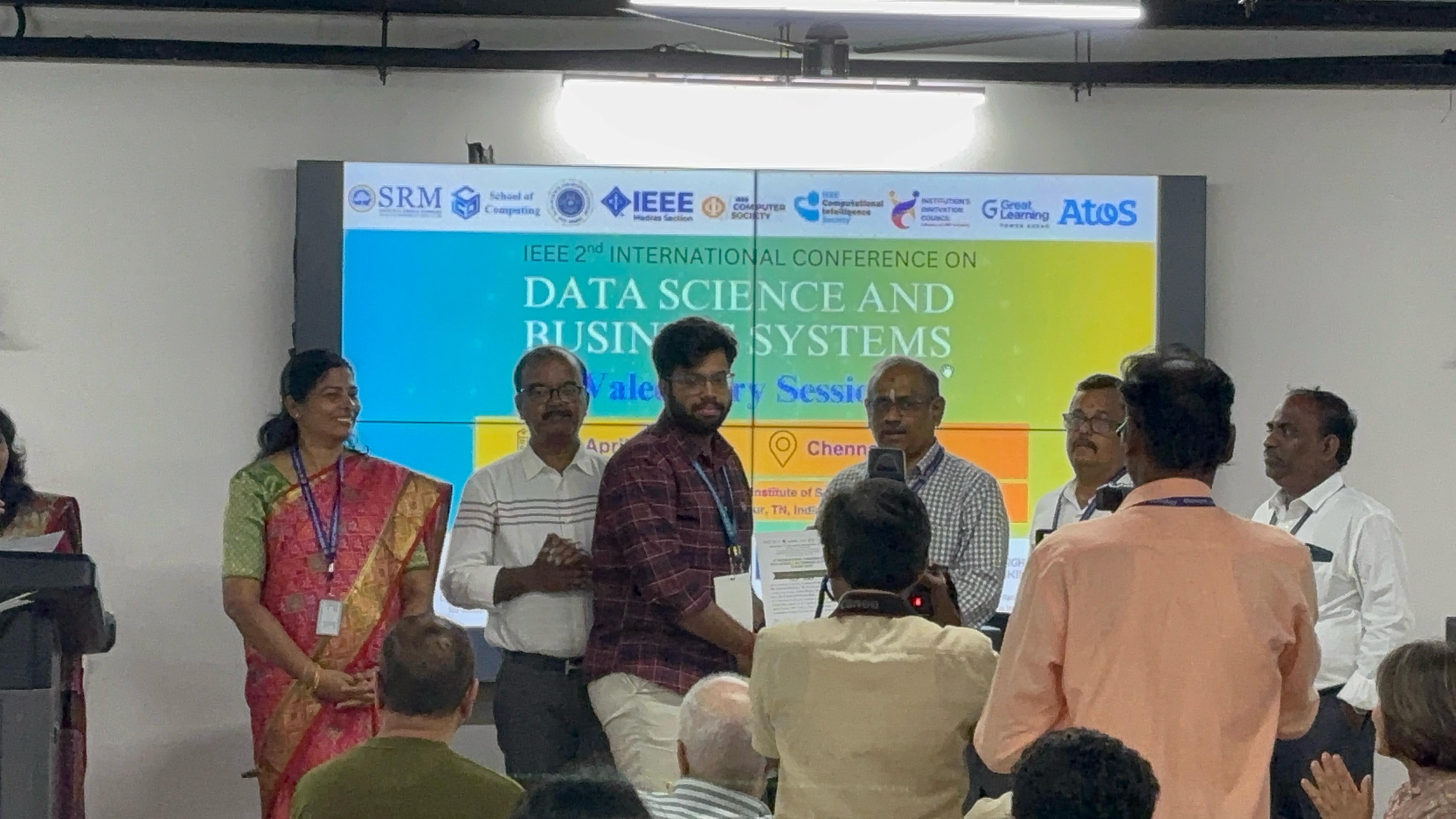 Best Paper Award certificate
