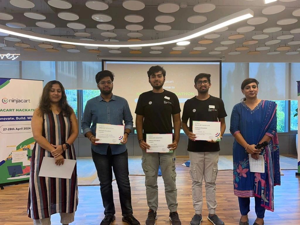 Ninjacart Hackathon finalist certificate